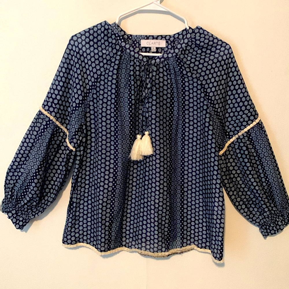 Claret Long Sleeve Boho Blouse